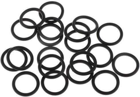 20pcs Rubber O Gasket Seal, 20mm x 2.4mm, Black Replacement in Saudi Arabia