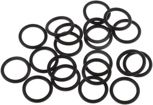 20pcs Rubber O Gasket Seal, 20mm x 2.4mm, Black Replacement in Saudi Arabia