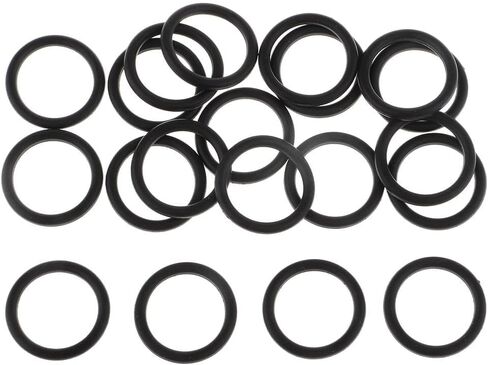 20pcs Rubber O Gasket Seal, 20mm x 2.4mm, Black Replacement in Saudi Arabia