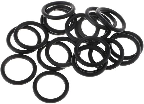 20pcs Rubber O Gasket Seal, 20mm x 2.4mm, Black Replacement in Saudi Arabia