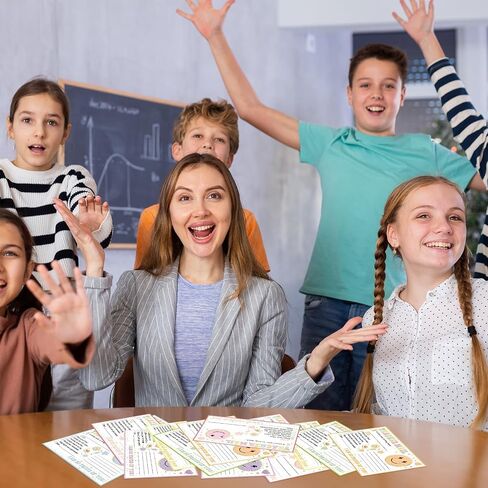 Eersida 60 Pcs Colorful Smile Face Teacher Mail Notes to Parents Classroom Good Behavior Incentive Card Teacher Motivational Postcard to Send Home for Preschool Kindergarten Elementary School Supplies in Saudi Arabia