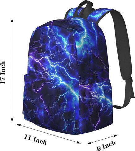 KiuLoam 17 Inch Backpack Black And White Cow Print Laptop Backpack Shoulder Bag School Bookbag Casual Daypack in Saudi Arabia