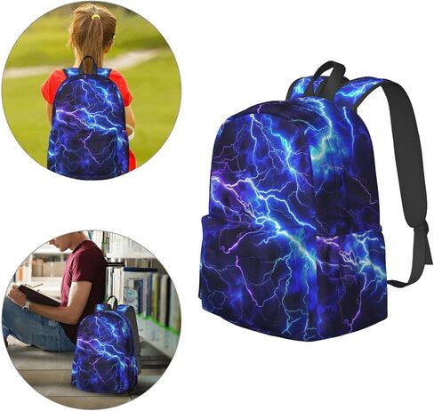 KiuLoam 17 Inch Backpack Black And White Cow Print Laptop Backpack Shoulder Bag School Bookbag Casual Daypack in Saudi Arabia