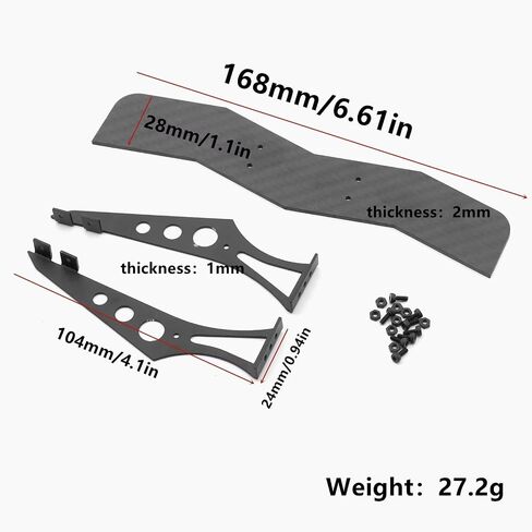 Compatible with Tamiya for TT01 for TT02 for HSP for Sakura 1/10 RC Drift Car Upgrade Parts Accessories Metal Tail Wing Rear Spoiler RC Parts in Saudi Arabia