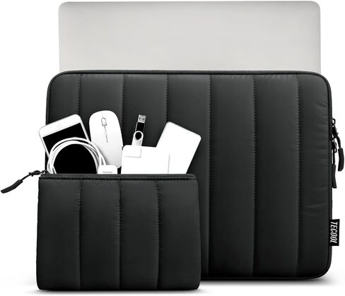 Puffy Laptop Case 13.3 inch,13-13.3 inch Laptop Sleeve for MacBook Air 13 13.6 inch M4 M3 M2 M1 2025,MacBook Pro 13/ Mac Pro 14,13.3" HP Lenovo Dell Waterproof Notebook Bag with Small Case,Beige in Saudi Arabia