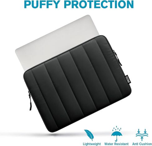 Puffy Laptop Case 13.3 inch,13-13.3 inch Laptop Sleeve for MacBook Air 13 13.6 inch M4 M3 M2 M1 2025,MacBook Pro 13/ Mac Pro 14,13.3" HP Lenovo Dell Waterproof Notebook Bag with Small Case,Beige in Saudi Arabia