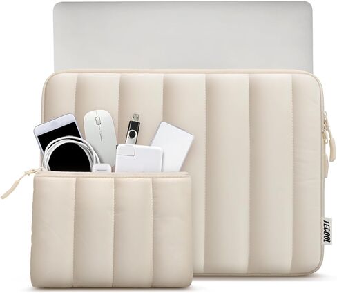 حالة كمبيوتر محمول منتفخة 13.3 بوصة ، 13-13.3 بوصة كمبيوتر محمول لجهاز MacBook Air 13 13.6 بوصة M4 M3 M2 M1 2025 ، MacBook Pro 13/ Mac Pro 14،13.3 "HP Lenovo Dell مقاومة للماء مع حقيبة صغيرة in Kuwait