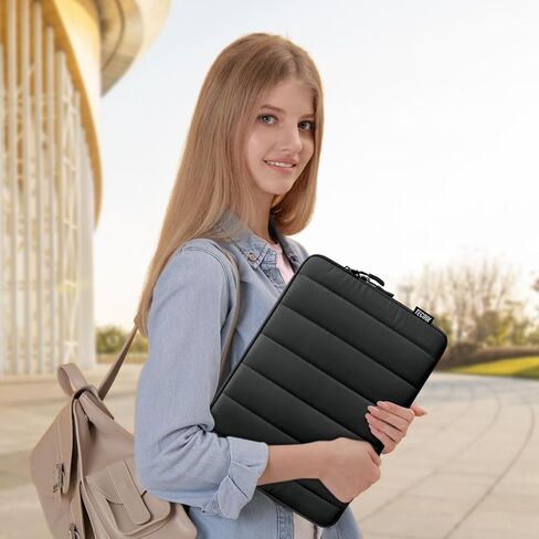 Puffy Laptop Case 13.3 inch,13-13.3 inch Laptop Sleeve for MacBook Air 13 13.6 inch M4 M3 M2 M1 2025,MacBook Pro 13/ Mac Pro 14,13.3" HP Lenovo Dell Waterproof Notebook Bag with Small Case,Beige in Saudi Arabia