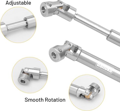 daitoku Stainless Steel Drive Shaft 90-125mm for 1/10 TRX4 SCX10 Wraith Axial SCX10II Capra D90 TF2 Redcat Gen7 RC Crawler Car in Saudi Arabia