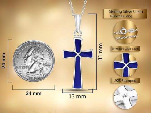 AeraVida Spiritual Minimalist Christian Cross Pink Mother of Pearl .925 Sterling Silver Pendant Necklace | Religous Necklace Jewelry for Women | Jewelry Gift in Saudi Arabia