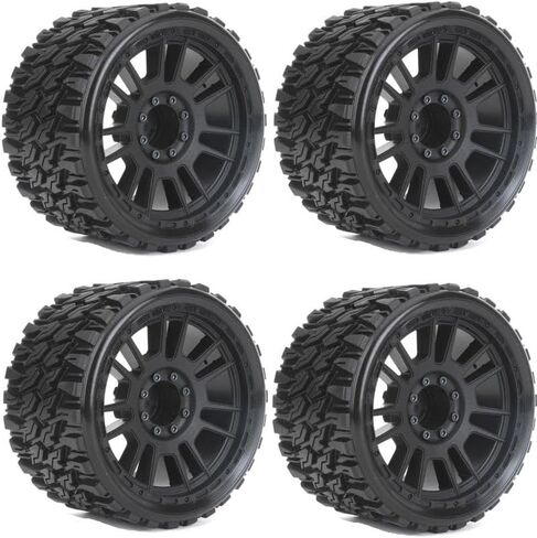 1/8 MT 4.0 Belted Mounted Tires w Removable Hex Wheels (4) FITS : Traxxas Sledge/E-Revo/Arrma Kraton/Outcast/Talion/Notrouious (Prophet) in Saudi Arabia
