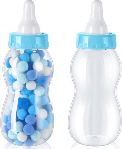 Tessco for you 2 Pcs Large Baby Milk Bottle Fillable Baby Shower 11 x 4 Inch Piggy Bank Plastic Container for Game and Gender Reveal Celebrations Party Favor Gift Decor (White) in Kuwait