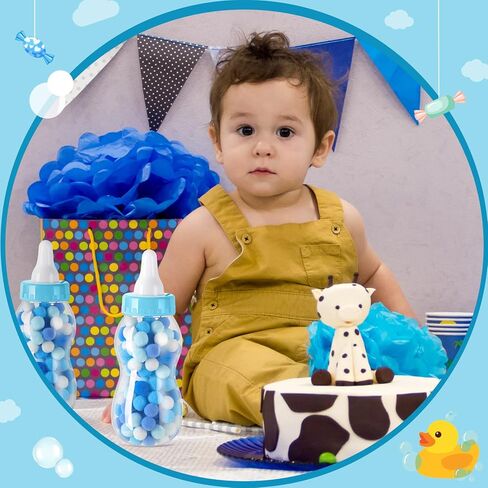 Tessco for you 2 Pcs Large Baby Milk Bottle Fillable Baby Shower 11 x 4 Inch Piggy Bank Plastic Container for Game and Gender Reveal Celebrations Party Favor Gift Decor (White) in Kuwait