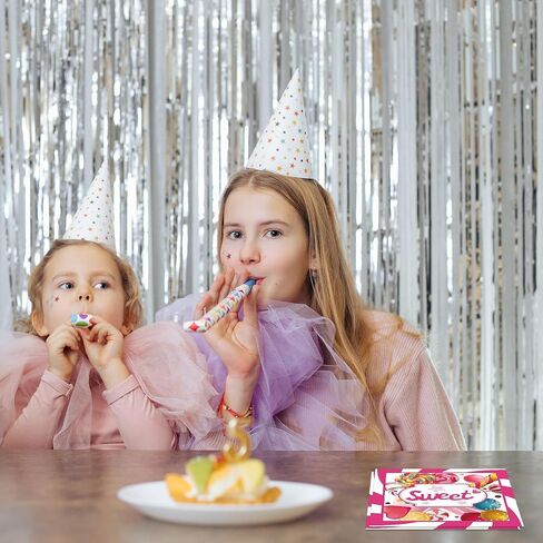 40 Pieces Pink And Green Party Napkins Princess Birthday Party Decorations for Single Party, Galentine's Day, Graduation, Child Witch Princess Birthday Supplies6.5x6.5In in Saudi Arabia