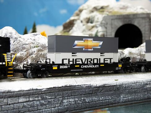 Lionel Chevrolet Maxi Stack O Gauge Model Train Flatcar with Double Container Load in Saudi Arabia