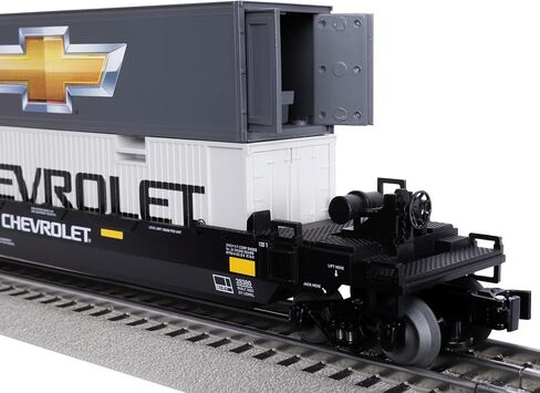 Lionel Chevrolet Maxi Stack O Gauge Model Train Flatcar with Double Container Load in Saudi Arabia