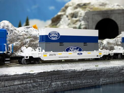 Lionel Ford Maxi Stack O Gauge Model Train Flatcar مع تحميل حاوية مزدوج in Saudi Arabia