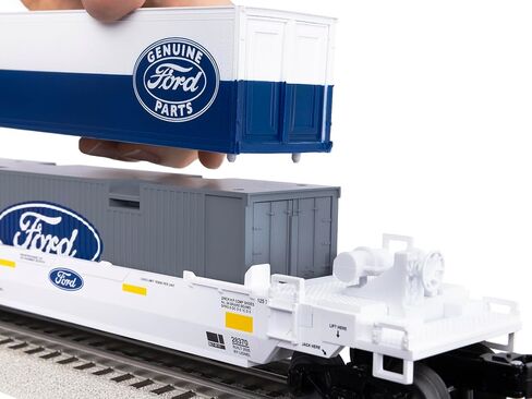 Lionel Ford Maxi Stack O Gauge Model Train Flatcar مع تحميل حاوية مزدوج in Saudi Arabia