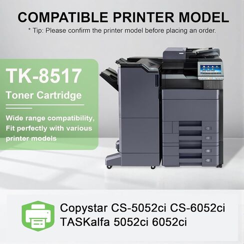 2 حزمة TK8517 خراطيش الحبر الأسود: توافق TK8517K حبر خرطوشة الحبر بديل TK-8517K الحبر ل Kyocera CopyStar CS-5052CI CS-6052CI Taskalfa 5052CI 6052CI ، الأسود 30500 PAGES in Kuwait