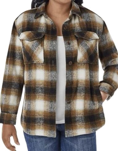 Member's Mark Women's Plaid Shacket (X-Large, Pink Plaid) in Kuwait
