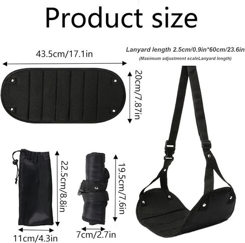 1-Pack Foot Hammock for Plane Travel | Adjustable and Lightweight Portable Under Desk Foot Rest for Air Travel and Office | Essentials to Relax Your Feet in Saudi Arabia