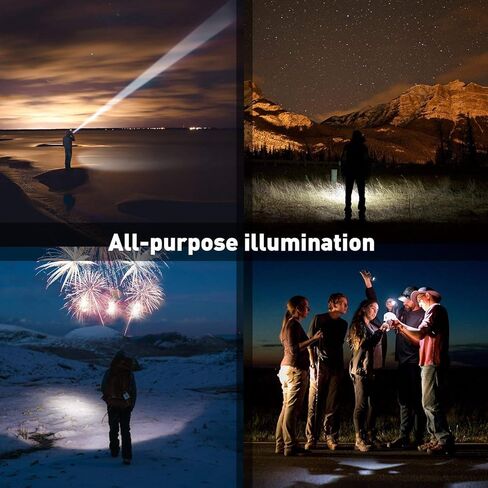 MODOAO 3pack مشاعل فائقة السطوع مصباح يدوي LED عالي السطوع مع شعاع قابل للتكبير - مشاعل صغيرة للتخييم والمشي لمسافات طويلة ومشي الكلاب - مشاعل طوارئ قوية مع 5 أوضاع للاستخدام في الهواء الطلق in Kuwait