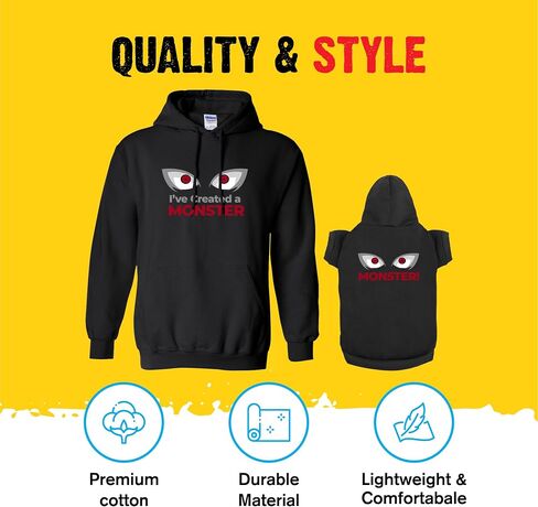 Matching Hoodies for Dogs and Humans - Soft Dog Sweatshirt Set - Premium Dog Hoodie is a Great Gift for Christmas in Saudi Arabia