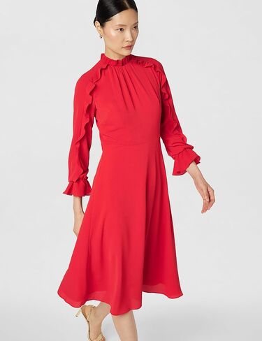 Donna Morgan Women's Ruffle Sleeve Midi Dress in Saudi Arabia