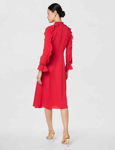 Donna Morgan Women's Ruffle Sleeve Midi Dress in Saudi Arabia