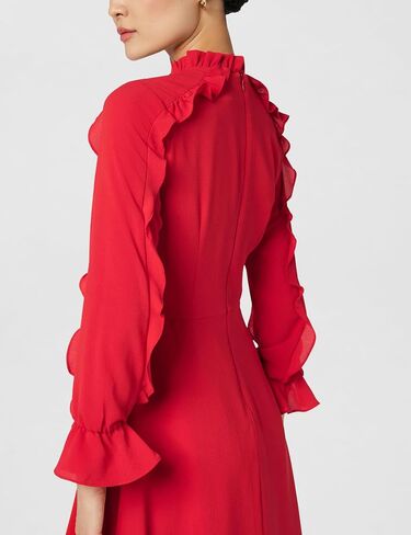Donna Morgan Women's Ruffle Sleeve Midi Dress in Saudi Arabia