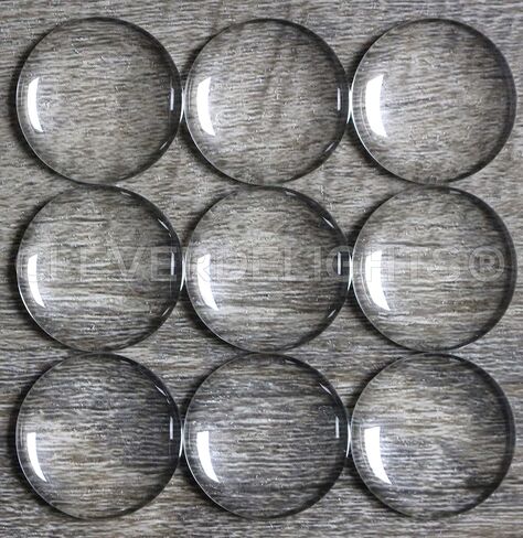 CleverDelights 25mm (1") Round Glass Cabochons - 100 Pack - 1 Inch Clear Transparent Solid Glass Domes in Saudi Arabia