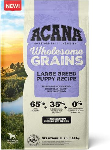 ACANA Wholesome Grains Dry Dog Food Large Breed Adult Recipe 22.5lb Bag in Saudi Arabia