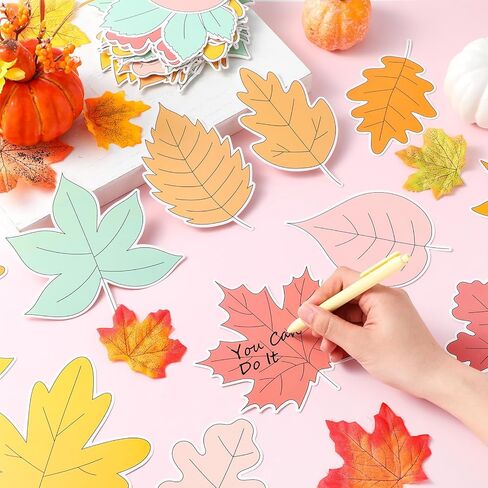 Pajean 60 PCS Boho Fall Decorations for Classroom Autumn Leaves Cetouts Boho Maple Leaf Bulletin Decord Decord Decoration Decoration for Classhor Office Fall Attriciving Party Decor in Kuwait
