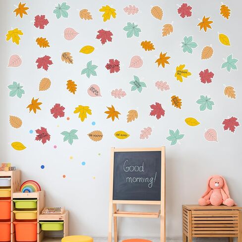 Pajean 60 PCS Boho Fall Decorations for Classroom Autumn Leaves Cetouts Boho Maple Leaf Bulletin Decord Decord Decoration Decoration for Classhor Office Fall Attriciving Party Decor in Kuwait