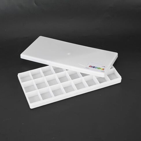 Watercolor Palette Box, Watercolor Paint Tray Acrylic Painting Mixing Palette Case for Gouache Acrylic Oil Paint (24-Grid) in Saudi Arabia