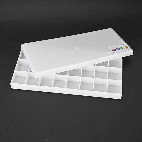 Watercolor Palette Box, Watercolor Paint Tray Acrylic Painting Mixing Palette Case for Gouache Acrylic Oil Paint (24-Grid) in Saudi Arabia