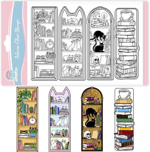 GLOBLELAND Celestial Bookmark Clear Stamps for Card Making Moon Phase Lable Silicone Clear Stamps Stars Transparent Stamp Seal for DIY Scrapbooking in Saudi Arabia