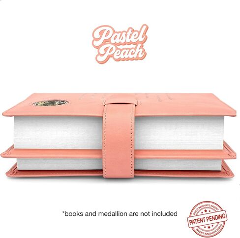 Galileo® Double AA Big Book Cover & 12 Step و 12 Traditions | بو الجلود | حامل العملة | أغطية كتاب AA لـ Hardcover | هدية AA | مدمني الكحول مجهول (صلاة الصفاء/خوخ الباستيل) in Kuwait