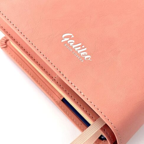 Galileo® Double AA Big Book Cover & 12 Step و 12 Traditions | بو الجلود | حامل العملة | أغطية كتاب AA لـ Hardcover | هدية AA | مدمني الكحول مجهول (صلاة الصفاء/خوخ الباستيل) in Kuwait