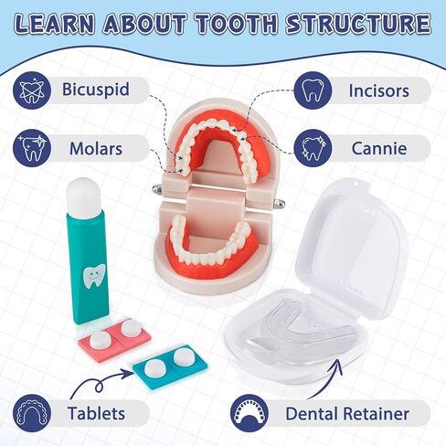 مجموعة الطبيب للأطفال الصغار من عمر 3 إلى 5 سنوات، مجموعة طبية صغيرة للأطفال ألعاب التظاهر، مجموعة طبية متينة مع لعبة سماعة الطبيب، هدية طبيب زرقاء للأولاد والبنات in Kuwait
