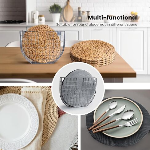 YeeBeny Placemat Holder, Placemat Pocket Wall File | Steel | Kitchen Organizer, Refrigerator Placemats Holder, Stainless steel-19.69×9.84×1.57inch in Saudi Arabia
