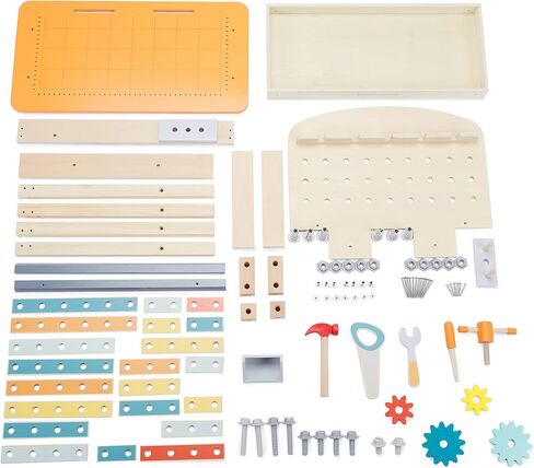 مجموعة أدوات ألعاب الأمازون الأساسيات و Workbench للأطفال الصغار ، مرحلة ما قبل المدرسة ، الأطفال الذين تتراوح أعمارهم بين 3 سنوات ، 36 سم D x 58 سم و × 77.9 سم ، متعدد الألوان ، متعدد الألوان in Saudi Arabia