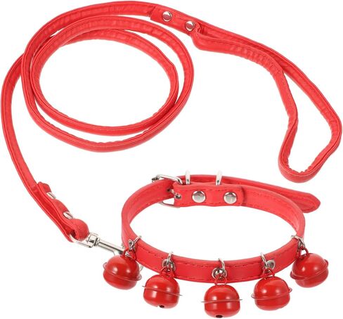 Galpada Pet Dog Cat Cat Leash with Bell Rope Rope Leash Strap للاستخدام اليومي للحيوانات الأليفة سحب حبل مناسب للكلاب والقطط (أحمر) in Saudi Arabia
