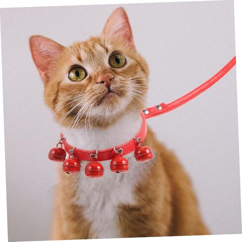 Galpada Pet Dog Cat Cat Leash with Bell Rope Rope Leash Strap للاستخدام اليومي للحيوانات الأليفة سحب حبل مناسب للكلاب والقطط (أحمر) in Saudi Arabia