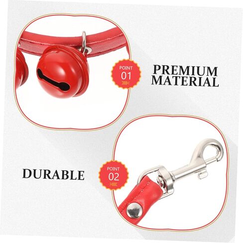 Galpada Pet Dog Cat Cat Leash with Bell Rope Rope Leash Strap للاستخدام اليومي للحيوانات الأليفة سحب حبل مناسب للكلاب والقطط (أحمر) in Saudi Arabia