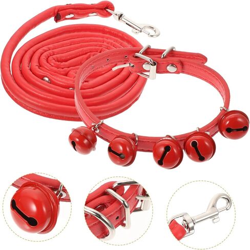 Galpada Pet Dog Cat Cat Leash with Bell Rope Rope Leash Strap للاستخدام اليومي للحيوانات الأليفة سحب حبل مناسب للكلاب والقطط (أحمر) in Saudi Arabia