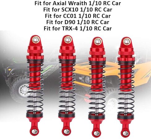 RC Absorber ، 1/10 Alloy RC Car Praptor Parts متوافقة مع SCX10 D90 ، 4pcs (110 مم) in Saudi Arabia