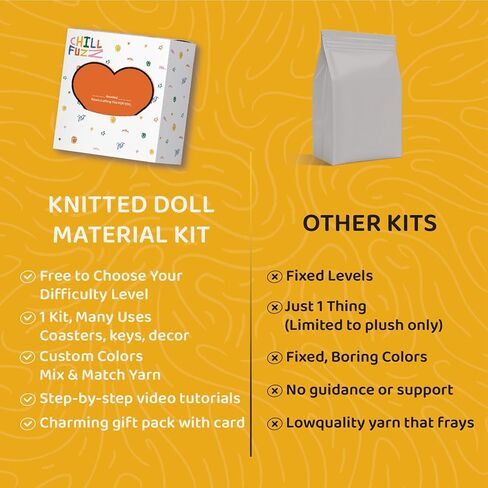 Chillfuzz Animal Crochet Kit Kit Kit Beginner Crochet Kit للبالغين والأطفال مع خطاف الغزل والتعليمات الإبداعية DIY Project Project Aquarium in Kuwait