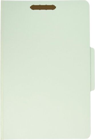 Pendaflex Classification Folders - Standard, 1 Divider, 2" Embedded Fasteners, Legal Size, Light Green, 10 per Box (17175EE) in Saudi Arabia