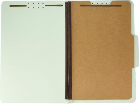 Pendaflex Classification Folders - Standard, 1 Divider, 2" Embedded Fasteners, Legal Size, Light Green, 10 per Box (17175EE) in Saudi Arabia